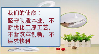 我們的使命：堅(jiān)守制造本業(yè)，不斷優(yōu)化工序工藝，不斷改革創(chuàng)新，不謀求快利